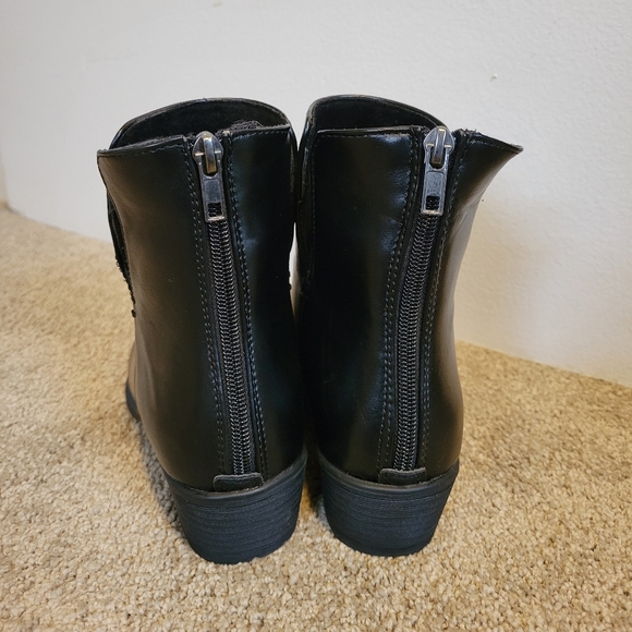 Pierre Dumas Black Faux Leather City Ankle Boot - Picture 5 of 9